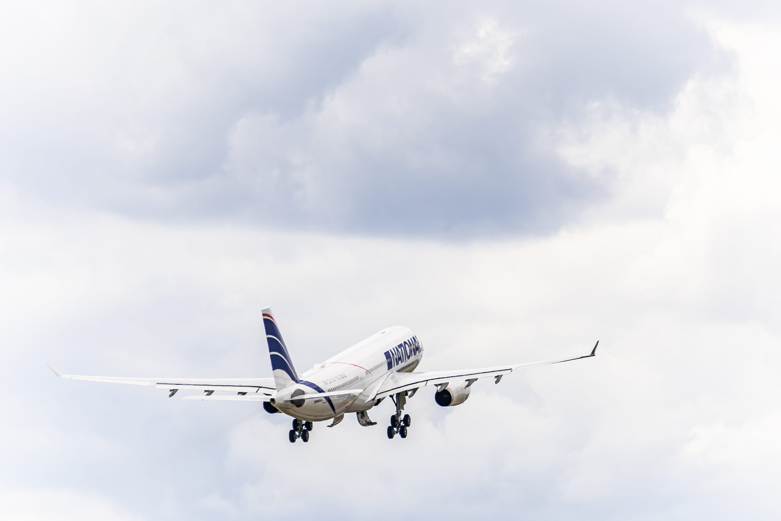 An airplane flying