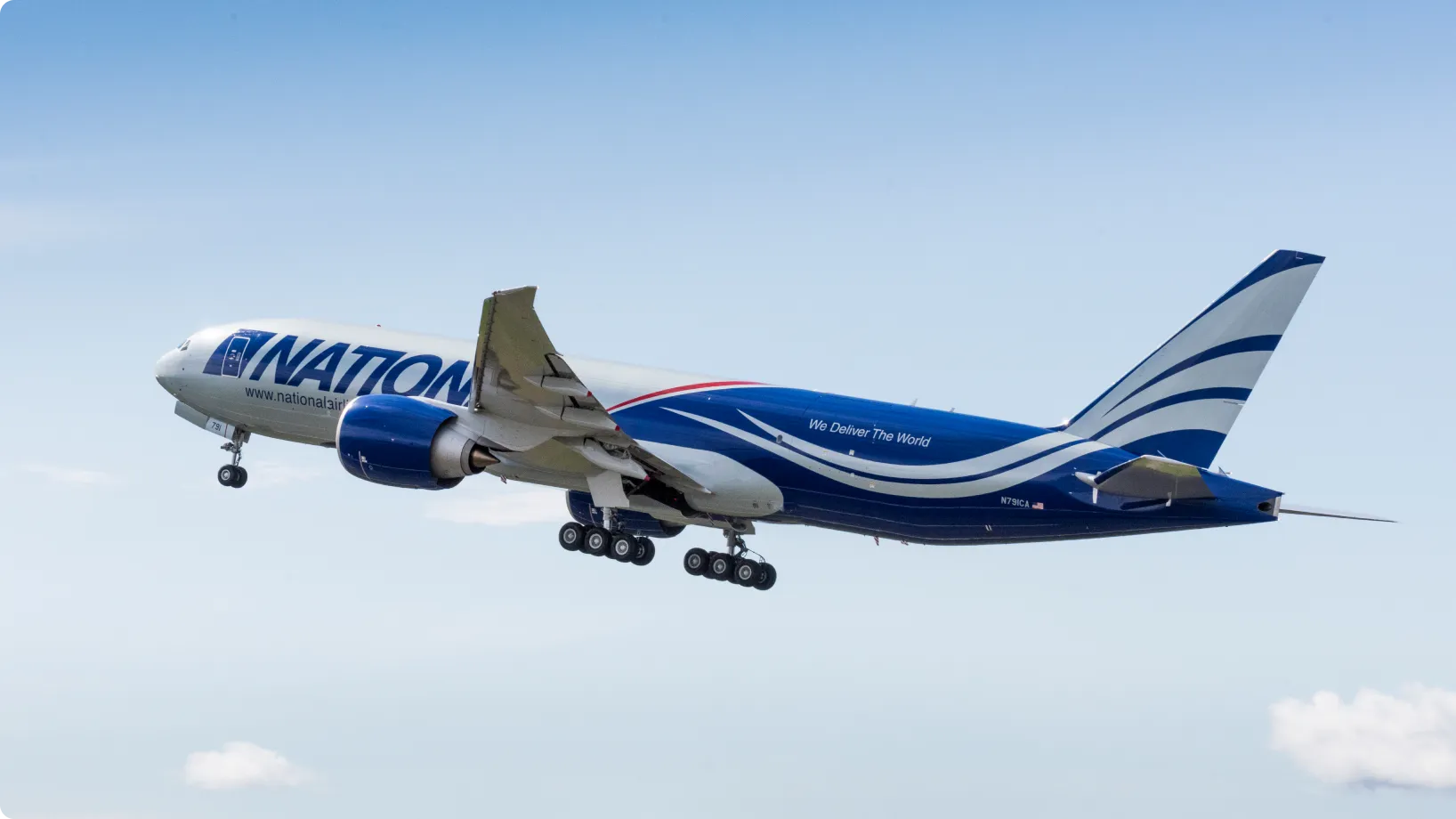 An airplane flying in the sky