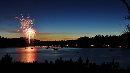 Fireworks at night