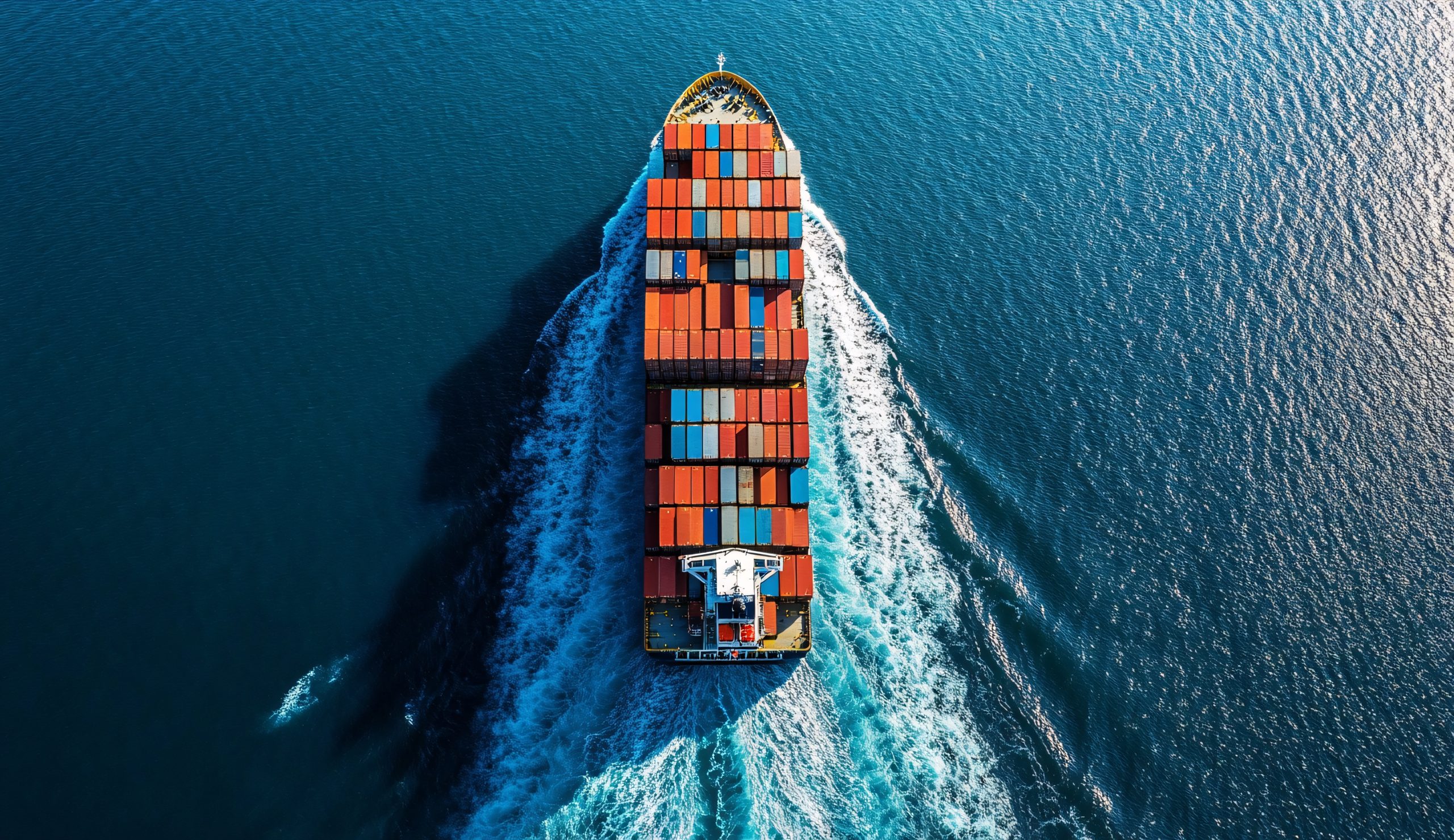 A ship carrying cargo