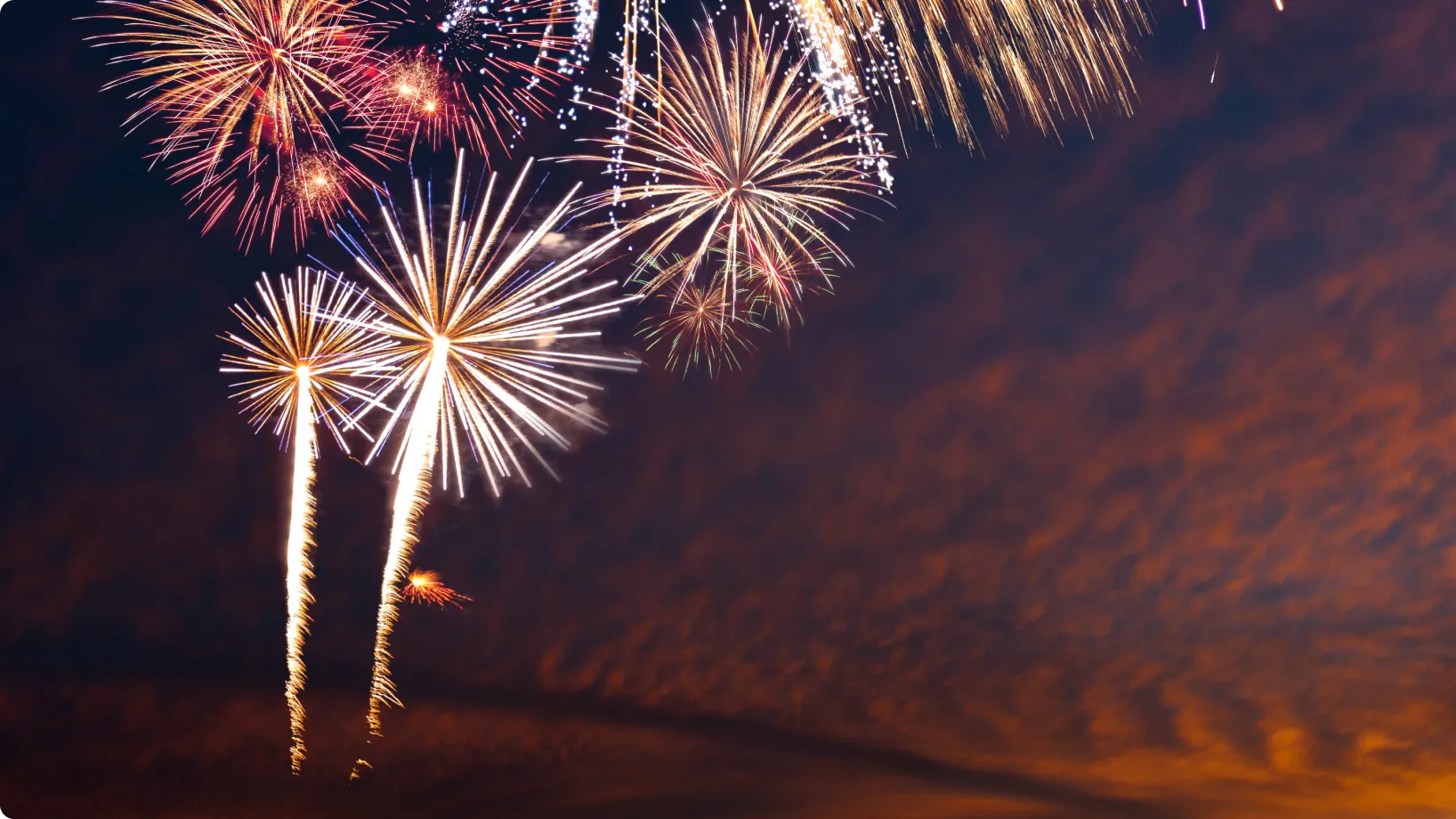 Fireworks at night
