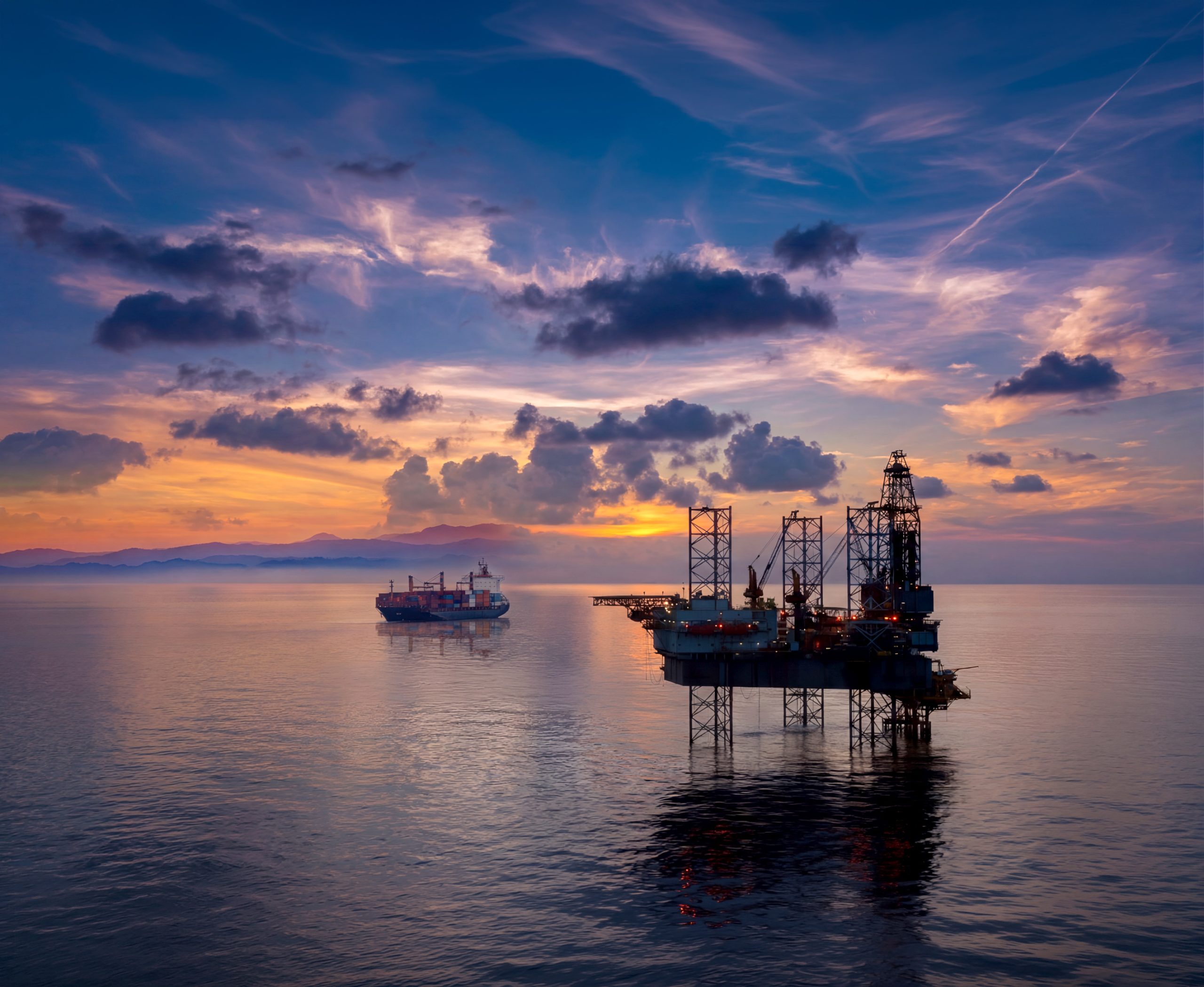 Ships carrying cargo