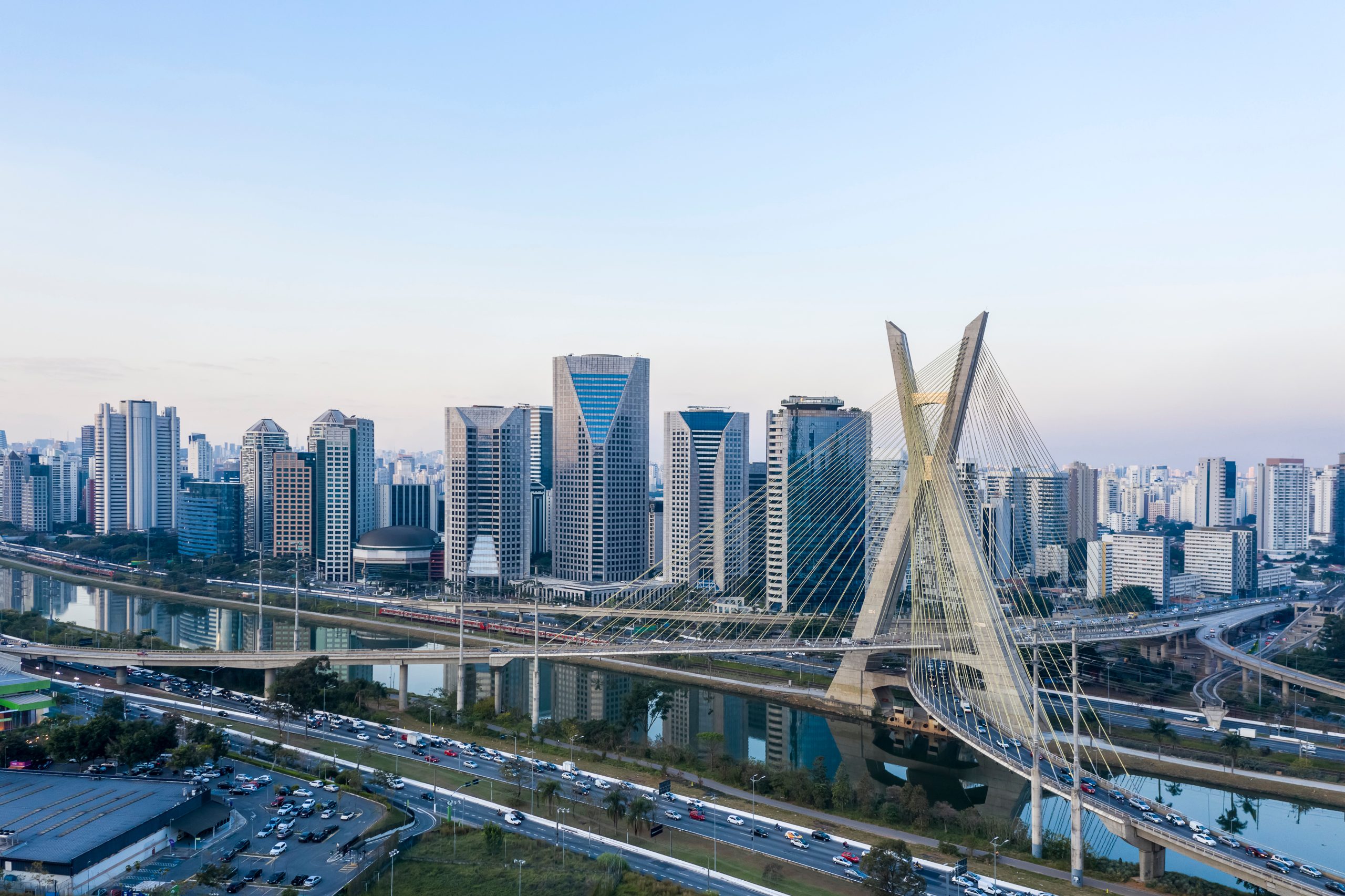 A city skyline