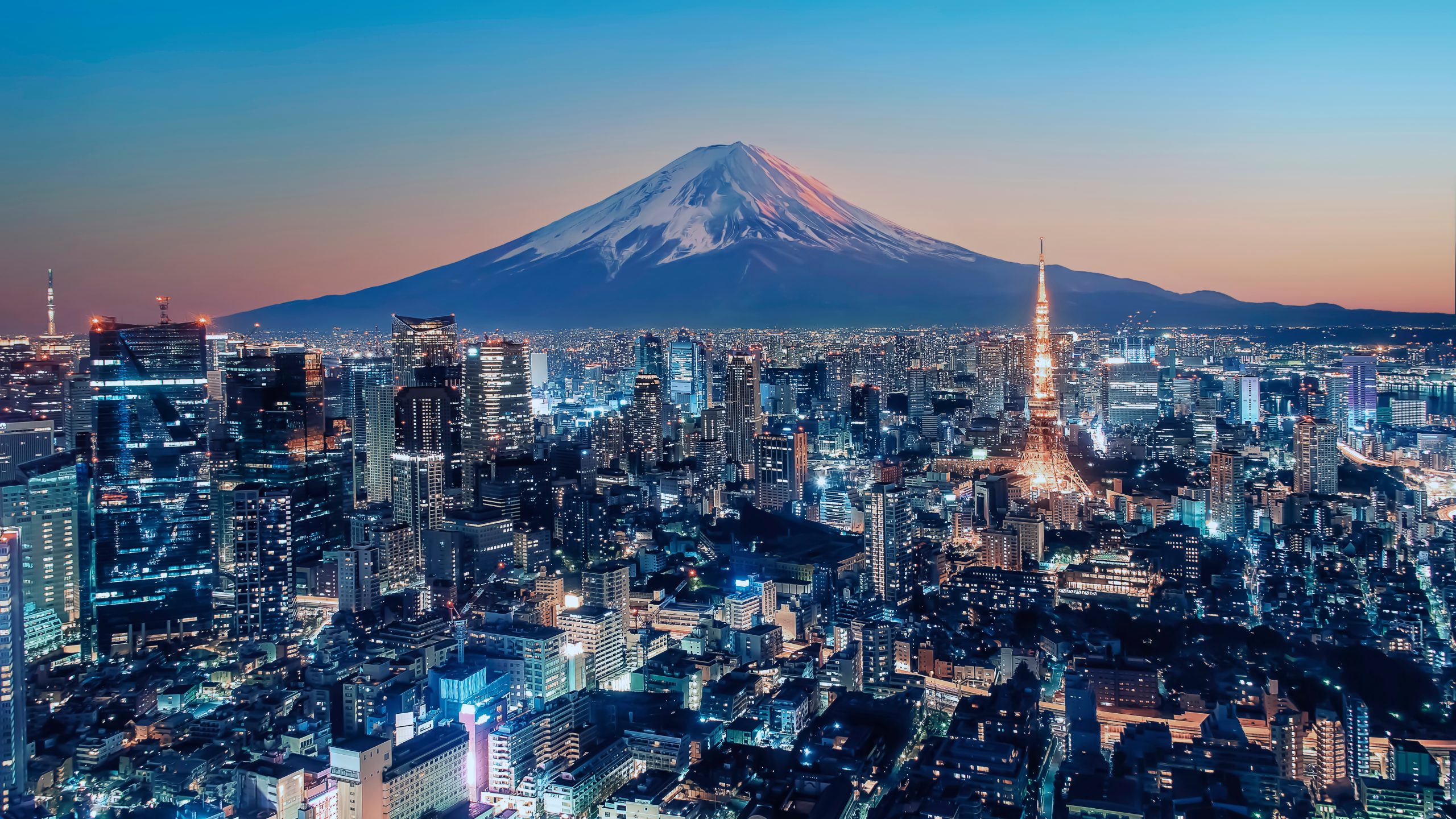 A city skyline