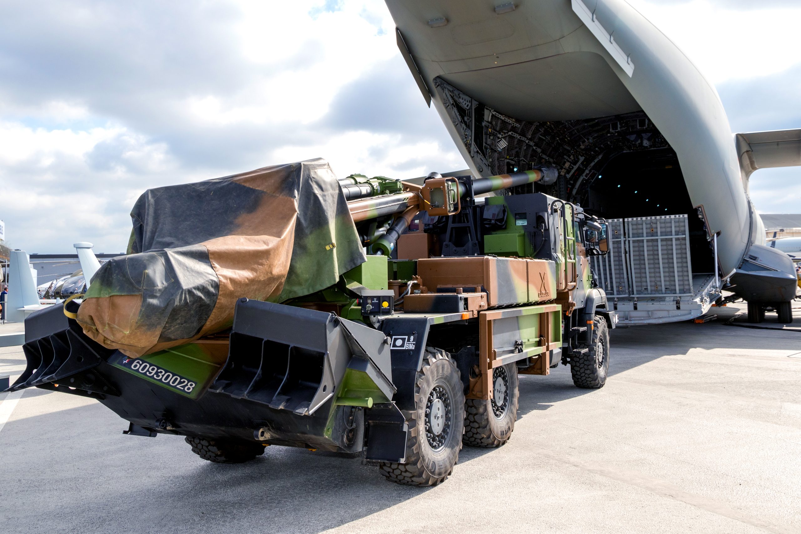 A truck and an airplane.